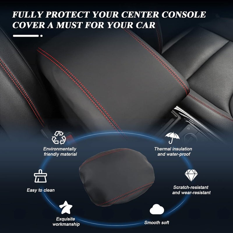 BIBIBO for 2024 2025 2026 Explorer Center Console Cover for 2020-2026 Ford Explorer Arm Rest Cover,2025 2026 Explorer Arm Rest Pad Seat Box Cover,2024-2026 Explorer Arm Rest Cover Explorer 2020-2026 - Image 2